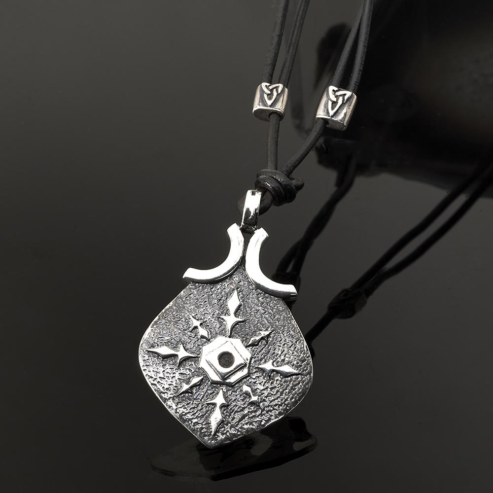 North Star Leather Pendant in